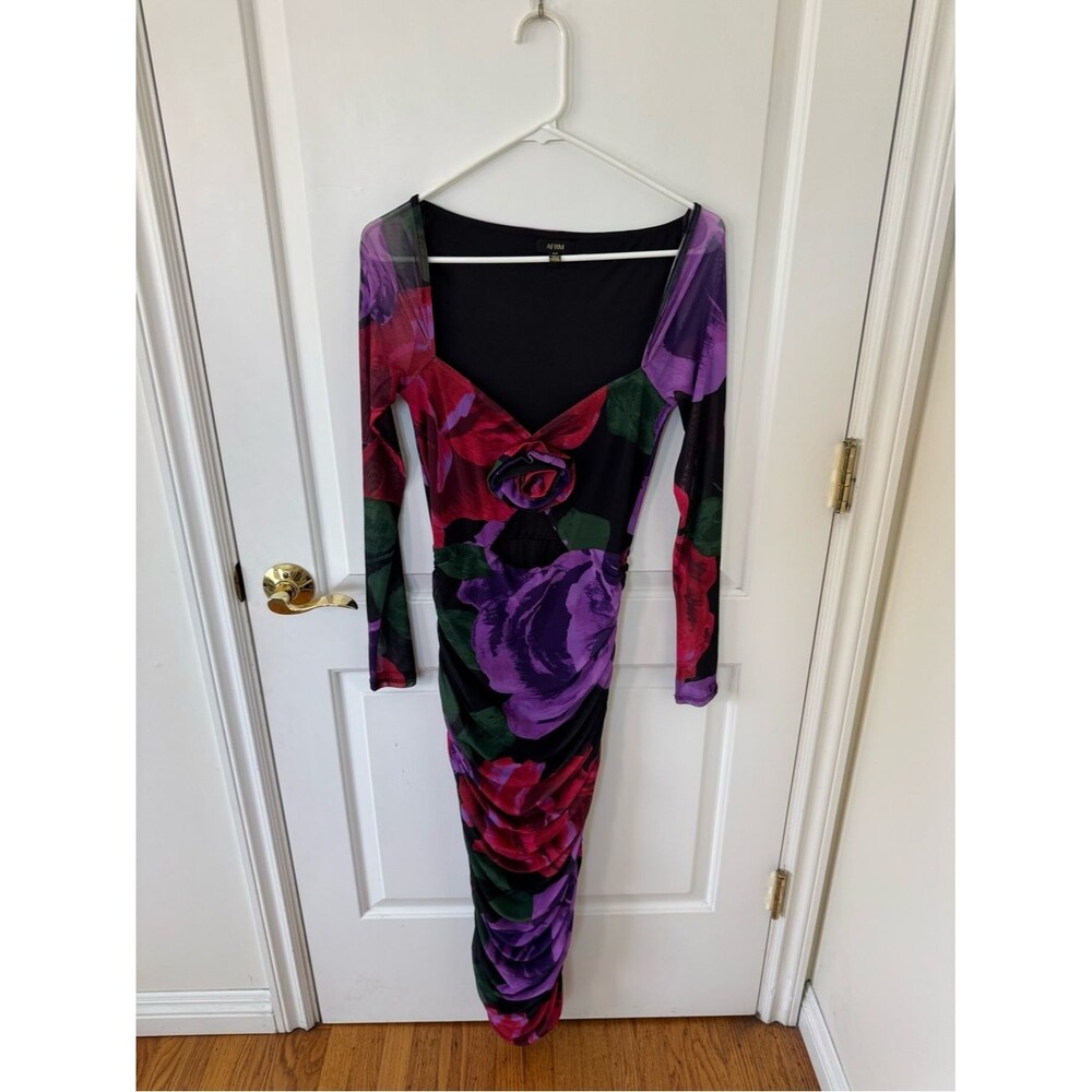 AFRM Sierra Rosette Midi Dress Small